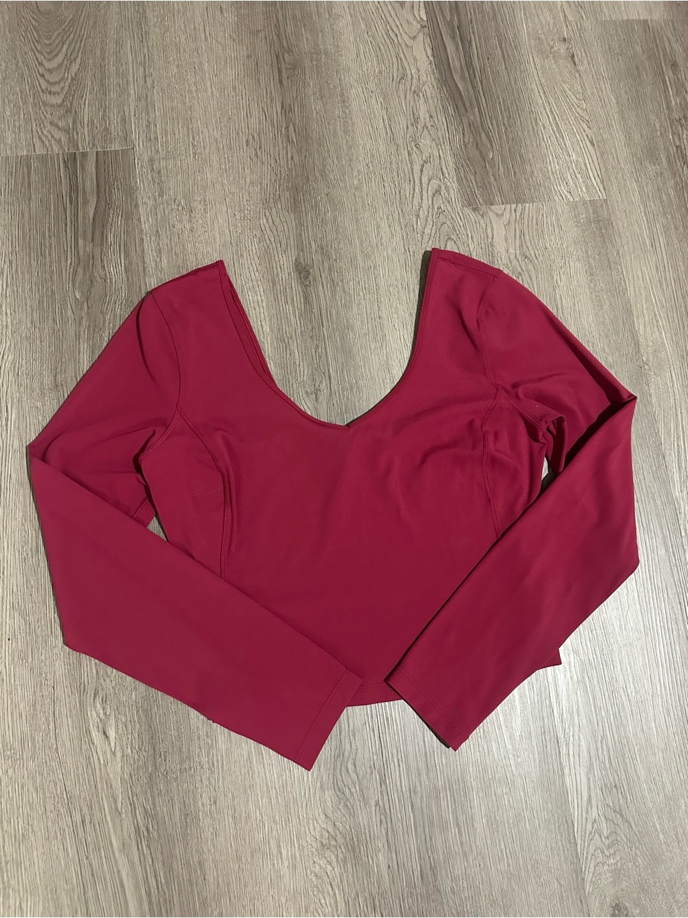 Lululemon Pomegranate Align V-Neck Long Sleeve